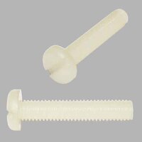 PMS1434N 1/4"-20 X 3/4" Pan Head, Slotted, Machine Screw, Coarse, Nylon